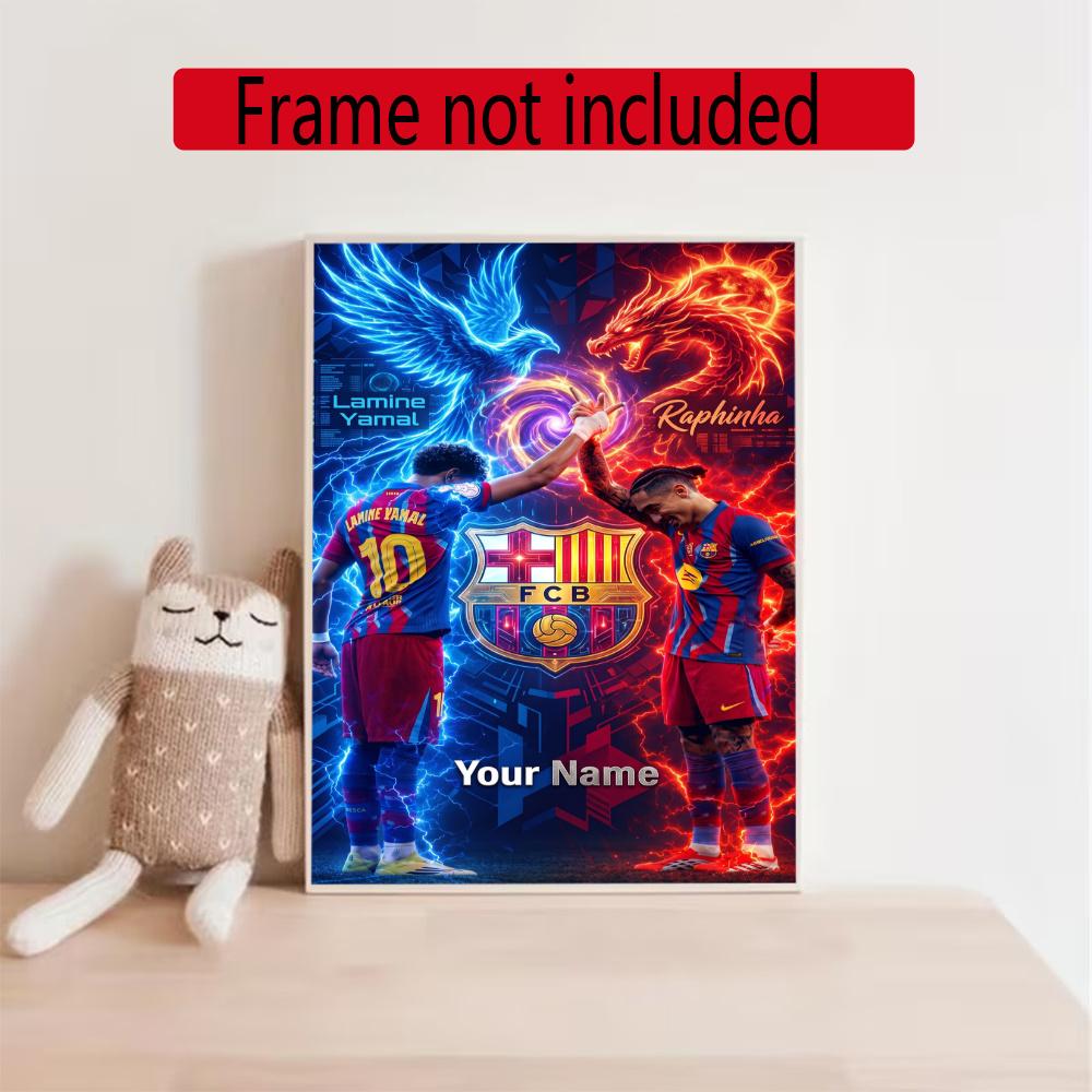 Lamin Yamal Customize Text Diamond Painting Round Diamond Mosaic Suitable For Beginners Diamond Painting Rhinestones Gift Frameless