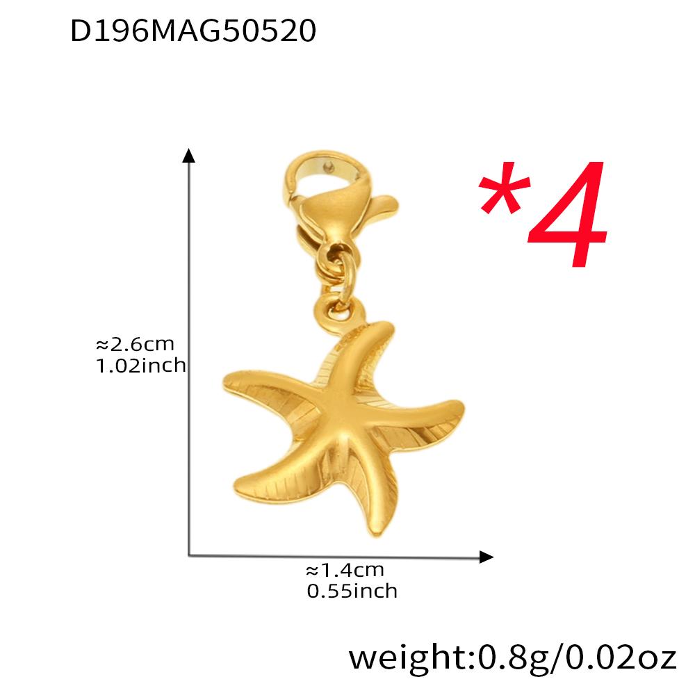 316 Stainless Steel Gold-plated 18K Femme Bracelet Women Fashion Starfish Dolphin Shell Pendant Hand Bracelet 2025 Trend Zircon