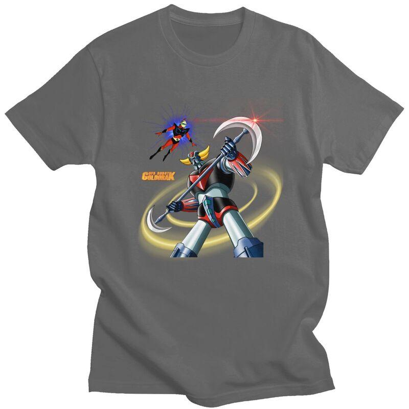 Custom Actarus Goldrake T-shirts voor Mannen Korte Mouwen Vrijetijds T-shirt UFO Robot Goldorak T-shirt 100% Katoen T-shirts Cadeau Idee
