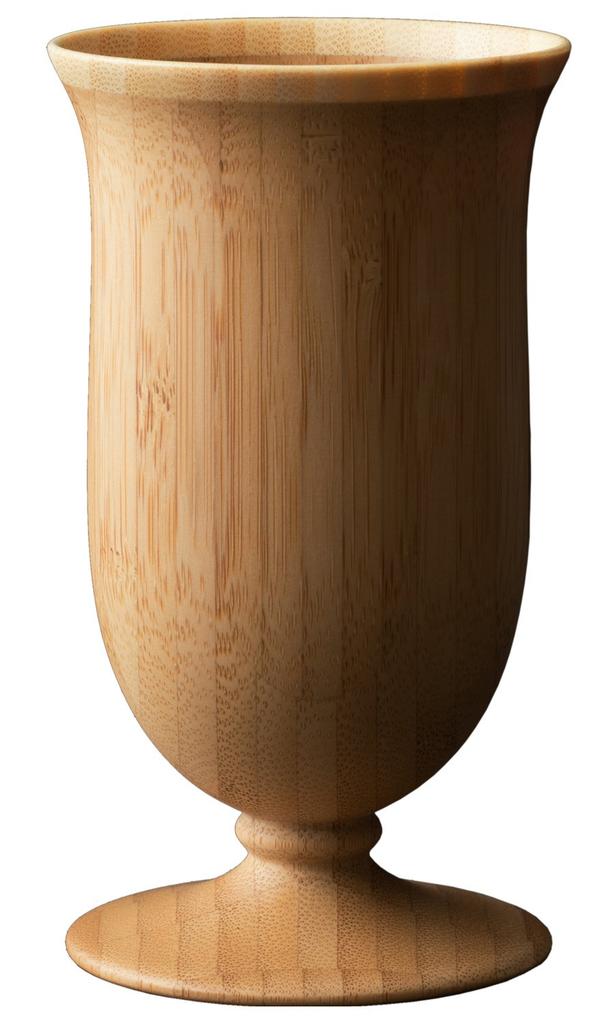 RIVERET Campanula Vessel Glass, 250ml, Bamboo, Dishwasher Safe, Brown, RV-109B