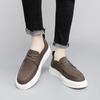 Fashion High Quality Men Business Casual Leather Shoes Fashion Brand Antiskid Comfy Thick Soled Lace-Up Vulcanized Shoes Walking Shoes