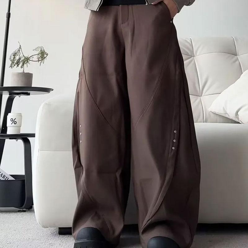 Męskie Jeansy Oversize Luźne Szerokie Nogawki Wysoki Stan Czarne Jeansowe Spodnie Spodnie Streetwear