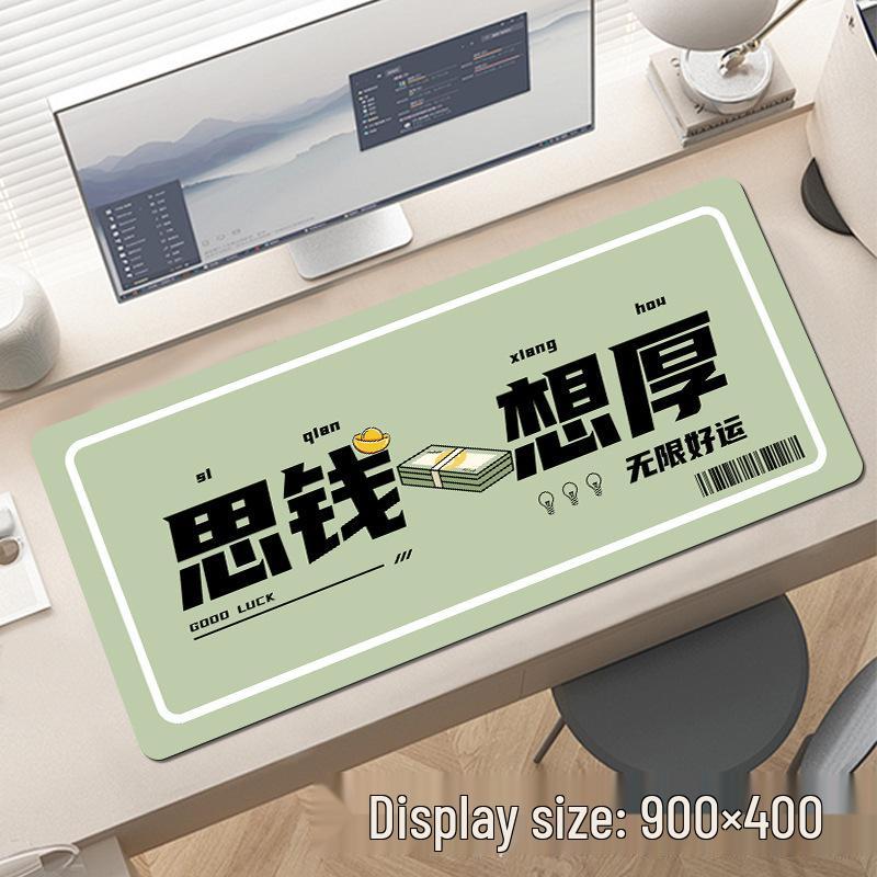 Extra Large Cartoon Text Mouse Pad - Customizable Girls' Desktop Keyboard Pad