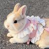 Rabbit Walking Harness With Rope Reinforced Stitching Chew Resistant Polyester Vest For Small Animal Safe And Secure