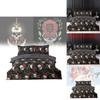Halloween Totenkopf und Rose Wendbare Bettbezug-Set Mit Cartoon-Muster Für Schlafzimmer-Dekoration