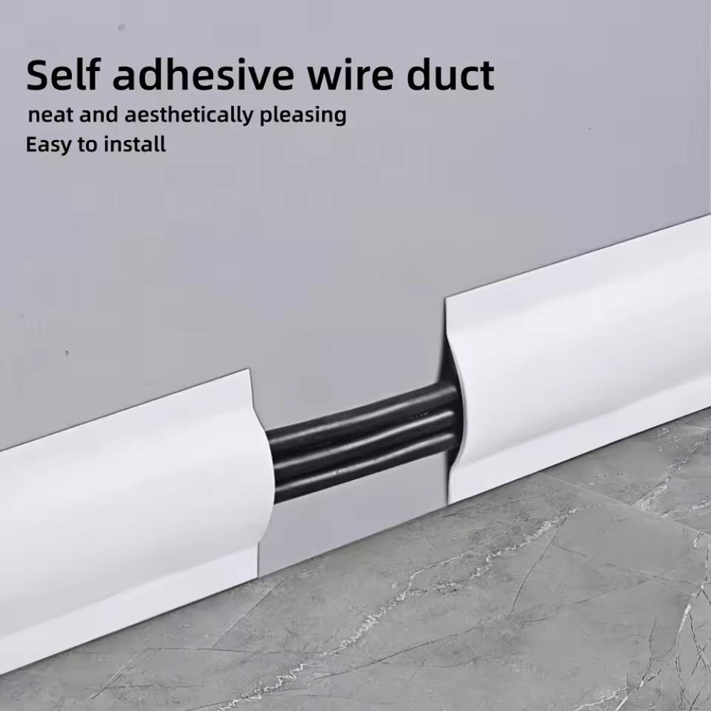 1pc 2mX55mm Cable Cover Protector PVC Self-Adhesive Wire Protection Strip Wear Resistant Prevent Trip Wall Floor Wire Organizer