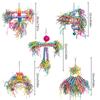 5Pcs Bird Shredding Toys for Parakeet Parrot Chewing Foraging Toy Wooden Blocks Cage Accessories for Small Medium Birds