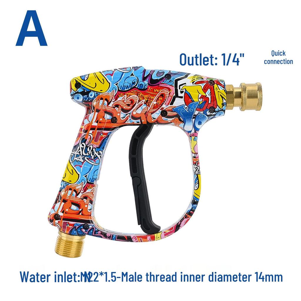 New Limited Edition High-Pressure Car Wash Water Gun with 5 Color Nozzles and Painted M22 Head