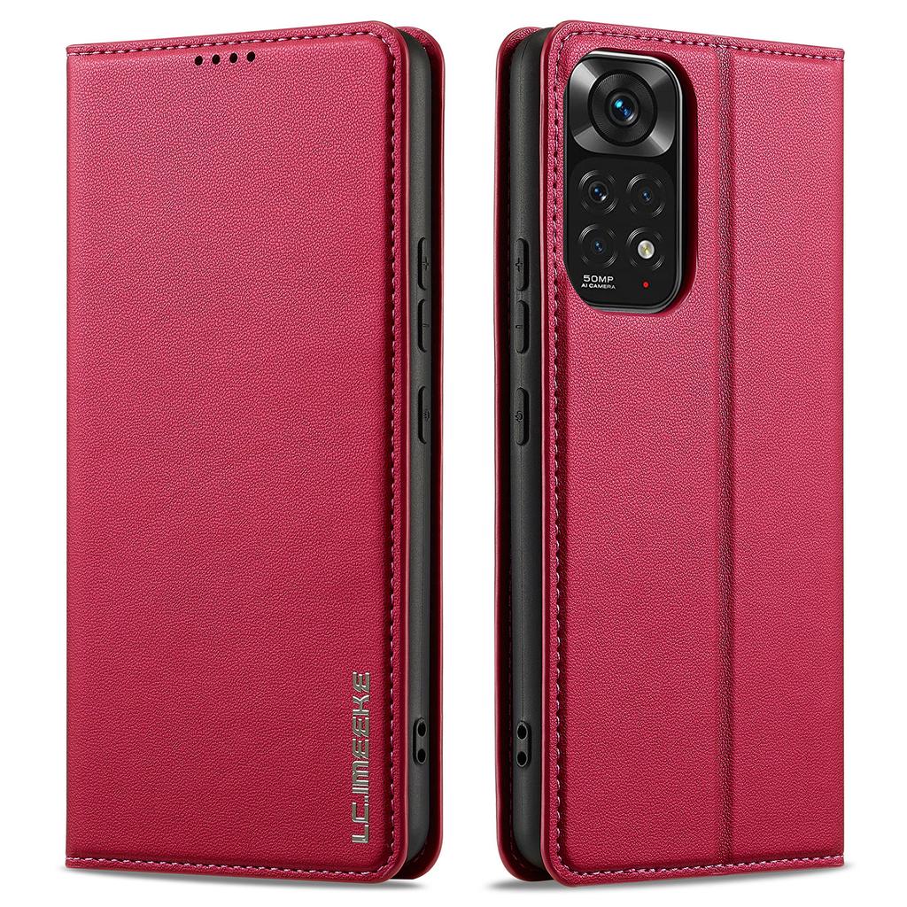 LC.IMEEKE L1 Series for Xiaomi Redmi Note 12S 4G/Note 11S 4G/Note 11 4G (Qualcomm) Case PU Leather Wallet Stand Phone Cover