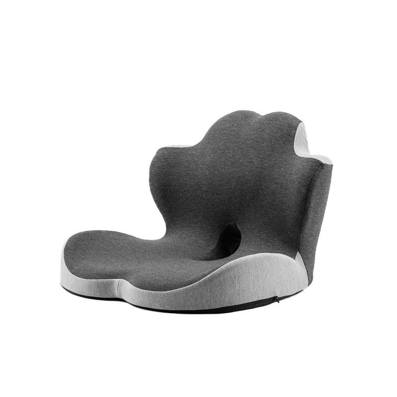 Ergonomic Memory Foam Car & Office Seat Cushion with Integrated Backrest and Lumbar Support