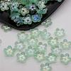 ZW18 100PCS 12mm Plating Petal Flower Beads Acrylic Frosted Handmade Minimalist Flower Bowknot Beads DIY Bracelet DIY Wholesale