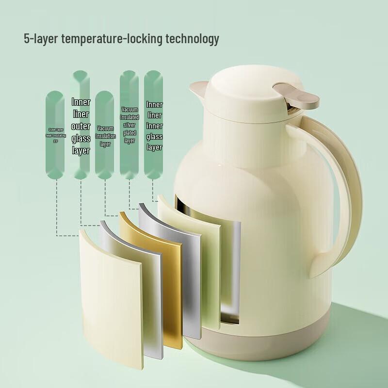 Kangbakh 1.3L Glass Lined Insulated Thermos Pot