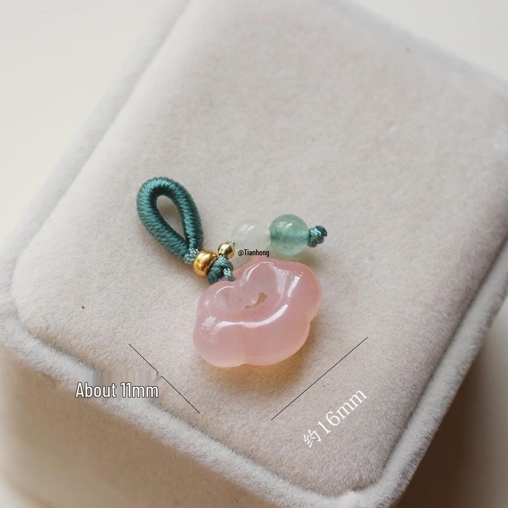 Bransoletka i zawieszka z agatu Hetian Jade liczi Ruyi