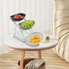 3-Tier Ceramic Fruit Snack Serving Bowl Set, Modern Tiered Fruit Display Stand with Acrylic Base, Iron Frame for Kitchen, Party