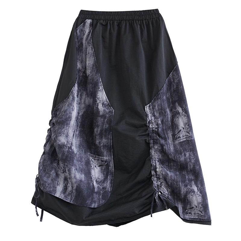 Plus Size High Waist Vintage Spring Summer Autumn Casual Loose Long for Woman Skirts Womens Skirt