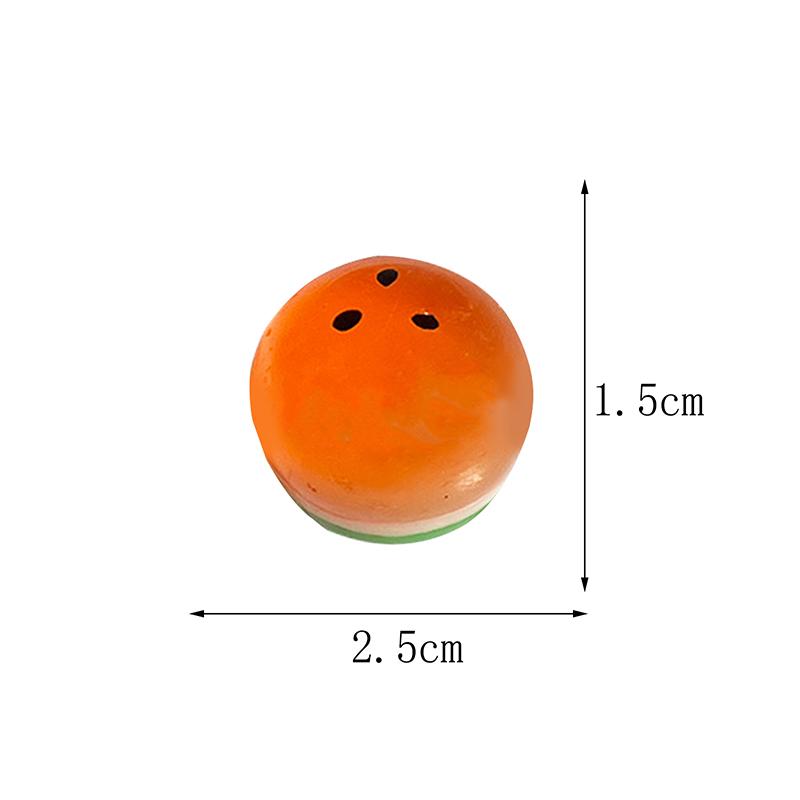 5Pc Mini Transparent Watermelon  Slow Rising Soft Stress Relieving Toys Kawaii Squishies Decompression Toys Gift