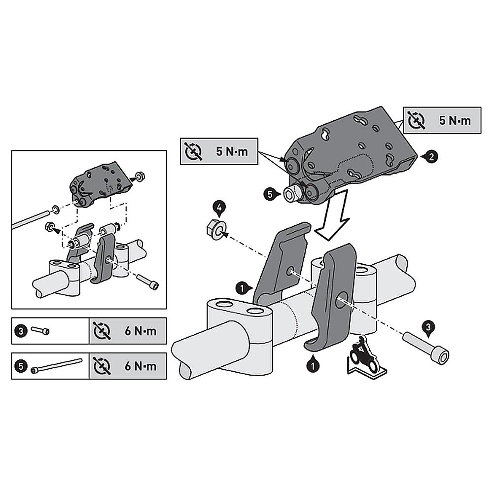Universell Neu Für Ø 22mm Lenker Neu Schwarz Motorrad Handy GPS Halterung Mit Lenkerklemme