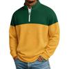 Men Half Zip Stand Collar Sweatshirt Long Sleeve Casual Loose Pullover Tops Autumn Winter Fashion Male Daily Comfortable Streetwear Sweatshirts