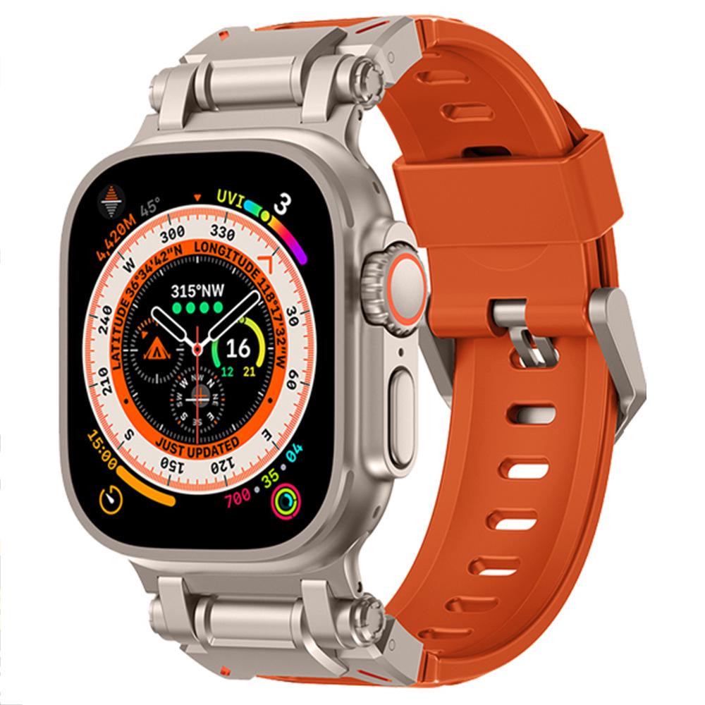 Compatible Silicone Explorer Band for Apple Watch Series 8, 9, and Ultra Models