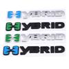 3D Metal HYBRID Logo Badge Sticker Side Fender Rear Trunk Emblem Decals Auto Styling