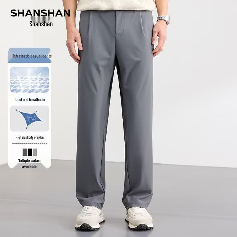 SHANSHAN Men s Casual Straight-Leg Stretch Pants 4XL