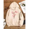 Cherry Tree in Full Bloom  Women Clothes Hip Hop  Hoodie Autumn Loose Hoodies Casual Pullover Crewneck Couple Hoodies