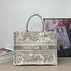 [Gebraucht] Book Tote Rui Yi Print Tiger Muster Bestickte Canvas Tragetasche - Sehr Gut #RAZG41