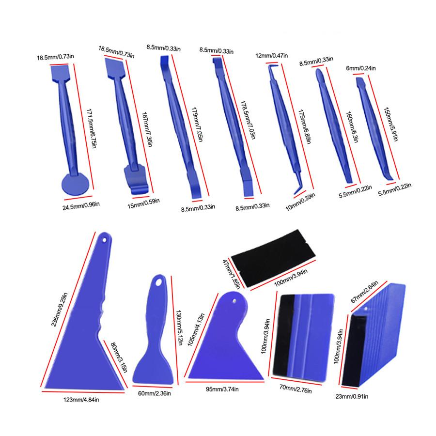 21PCS Car Tools Vinyl Wrap Film Sticker Wrapping Tool Installation Kit Auto Window Tint Foil Magnetic Squeegee Scraper