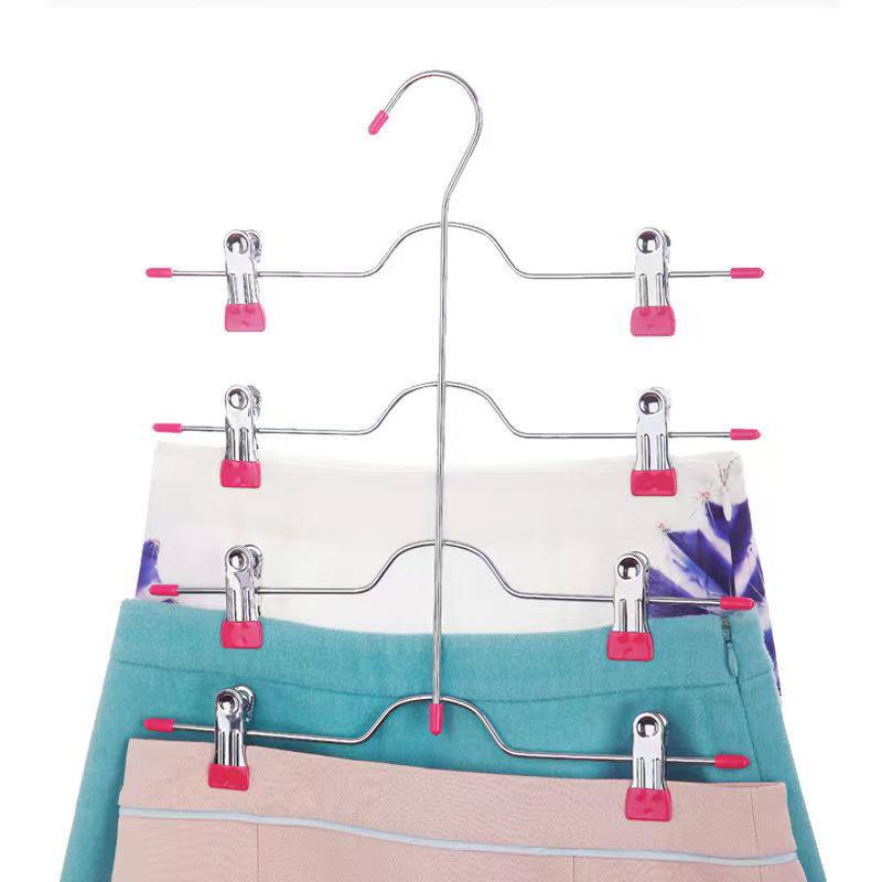 

Чотириярусна телескопічна складна вішалка: Не залишаючі слідів кліпси для зберігання штанів та спідниць у гуртожитку