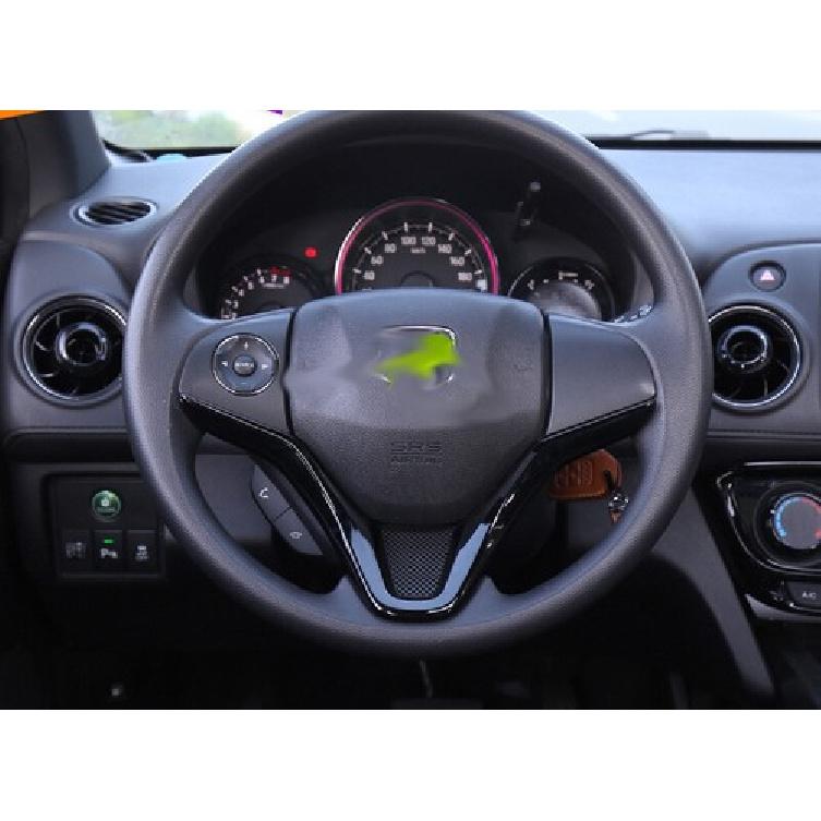 For Honda HR-V HRV 2016-2021 Glossy Black Inner Steering Wheel Sheet Cover Trim