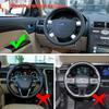 4pcs/set Steering Wheel Cover Sequin for Ford Mondeo 2004-2006 ABS Chrome Carbon Fiber Trim Sticker Interior Accessories