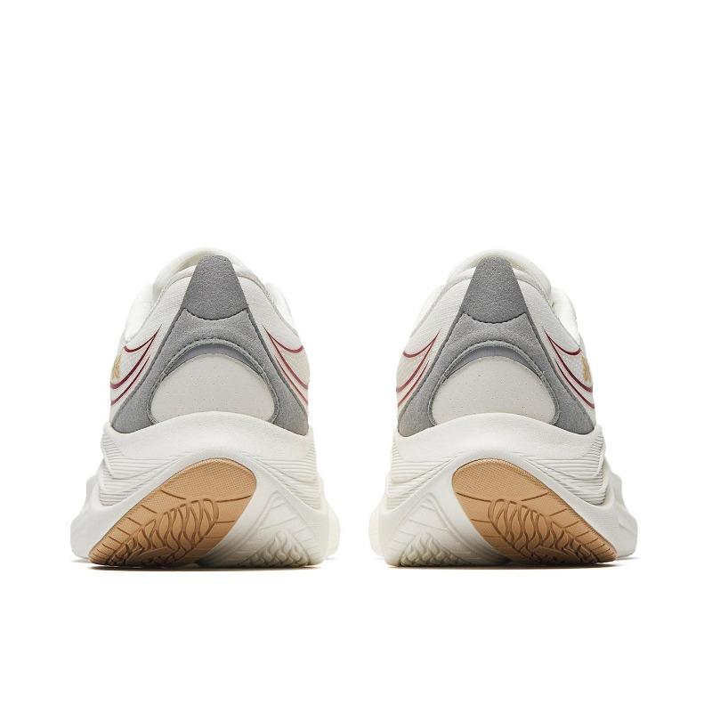 Anta Yezi 6 Winter Trendy Versatile Lightweight Rebound Low-Top Running Shoes Kids Sneaker Ivory-White Silver 922515517-8
