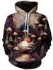 "Fantasy Dreamscape" 3D Tree-Print Hoodie – Men’s Casual Athletic Sweatshirt/Pullover, Fleece-Lined and Thickened for Autumn/Winter