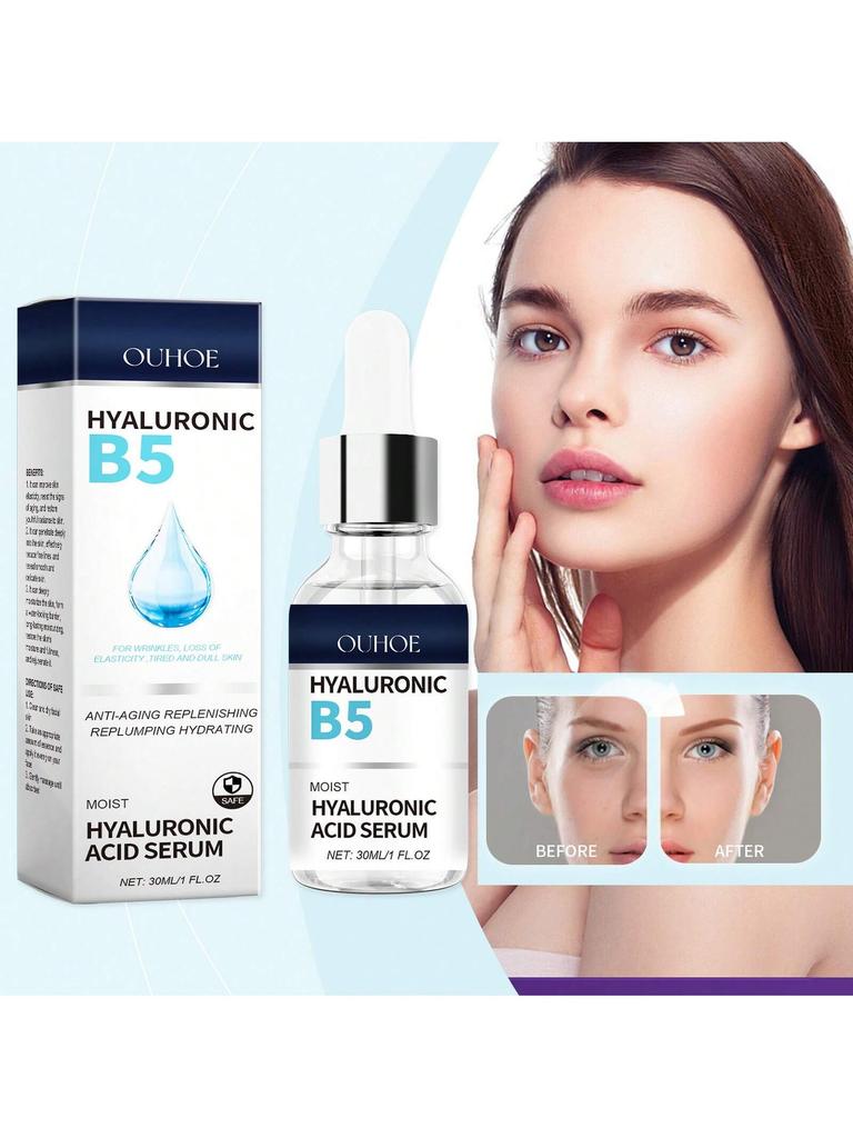 1Pc B5 MOIST HYALURONIC ACID SERUM Reduce Fine Lines Firming Facial Skin Reduce Skin Dullness Moistu