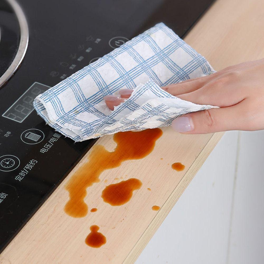 40PCS/Roll Strong Absorbent Non-woven Towel Reusable Oil-free Kitchen Cloth  Cleaning Wipe