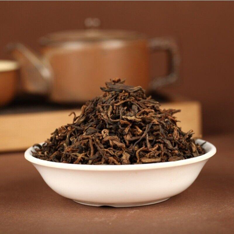 500g Yunnan Puerh Tea 2018 Menghai Ancient Tree Golden Bud Loose Tea Cooked Tea
