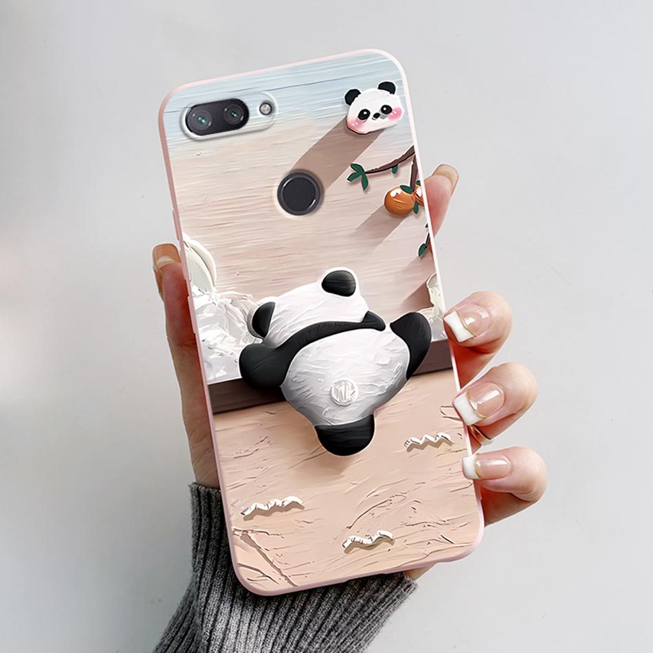 Para Xiaomi Mi 8 Lite Funda Moda Flor de Astronauta Silicona Suave Funda de Teléfono Para Xiaomi Mi 8 / Mi8 Lite Cubierta TPU Protectora Capa