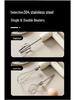 Rechargeable Stainless Steel Handheld Electric Egg Beater for Baking