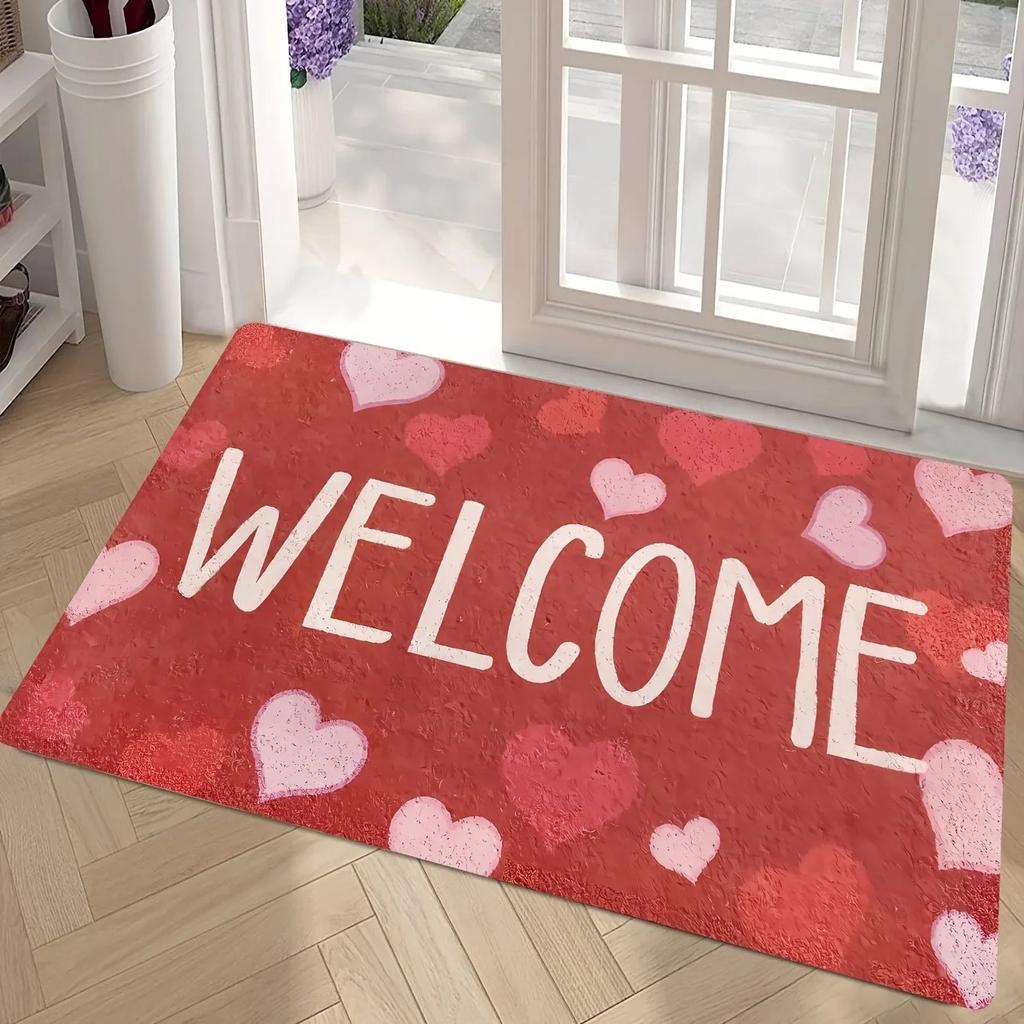 1PC Welcome Charactor Door Mats Kitchen Rugs Non-Slip Design Bathroom Rugs Bath Mat Carpet for Living Room Sink Laundry Decor