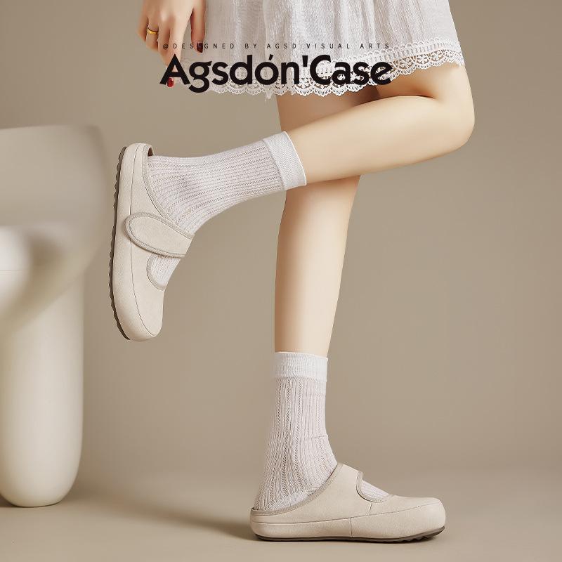 Augustus Denboken Half Slippers Women's 2025 New Summer Wear One Pedal Platform Pregnant Women Mary Jane Single Shoes