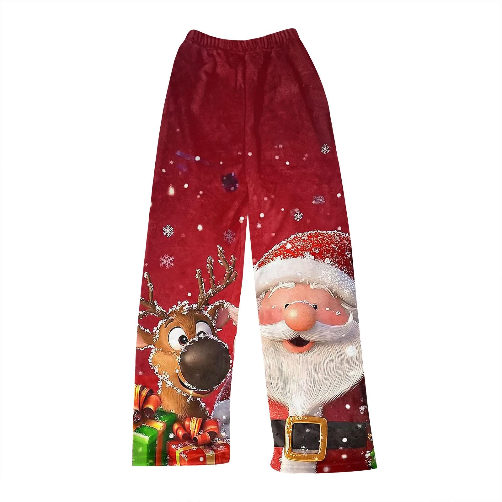 

Женские зимние клетчатые брюки, длинные брюки, спортивные брюки L красный