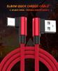 1M Type C 90 Degree Charging Cable for USB Type C Mobile Phone