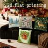 Home Decor Christmas-themed Snowmen & Deer Pillow Covers Pattern Cushion Cover Suitable for Sofa Bedroom Car Pillow Cover