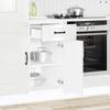 Vidaxl Kitchen Base Cabinet, Kalmar, White, Wood-based Material