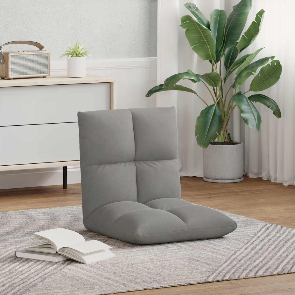 Adjustable Floor Chair Light Gray