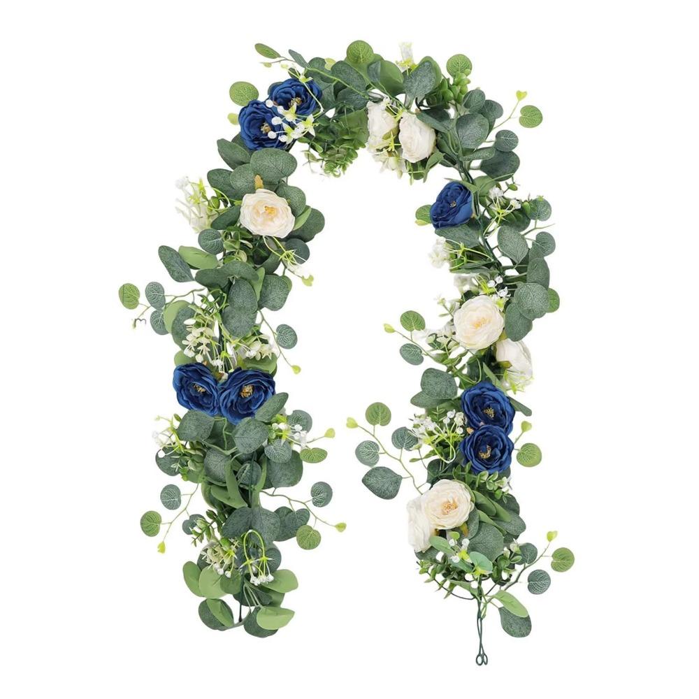 Simulated Vine Garland Hanging Plants Plastic Fake Vine Plants  Garlands Accessories синий