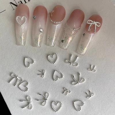 10 st/påse Superglänsande Kärlek Nageldekaler Mini Nagelkonstdekorationer DIY Manikyrdesign Tillbehör