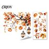 Reusable Animal Wall Decals for Windows Autumn Static Window Sticker with Cute Animals & Maple Leaves, Removable Harvest Self Adhesive Glass Stickers