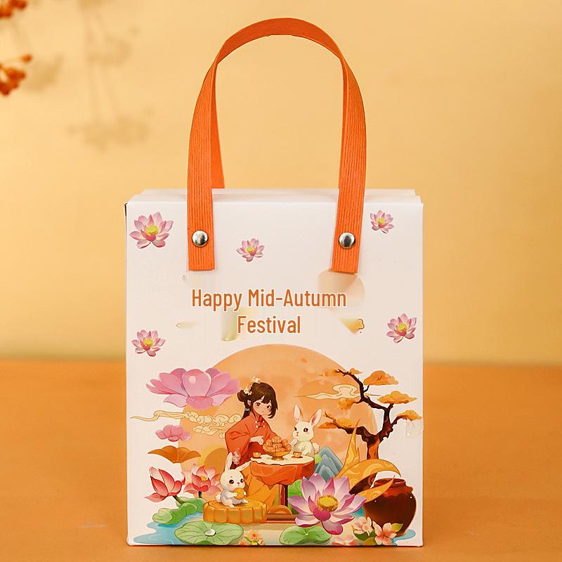 2024 Premium Mid-Autumn Mini Snow Skin Mooncake Gift Box - Elegant Handheld Packaging