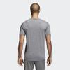 Adidas Freelift Texture Lifestyle Series Round Neck Solid Color Comfortable Short Sleeve T-Shirt Men Tops Gray CD9788